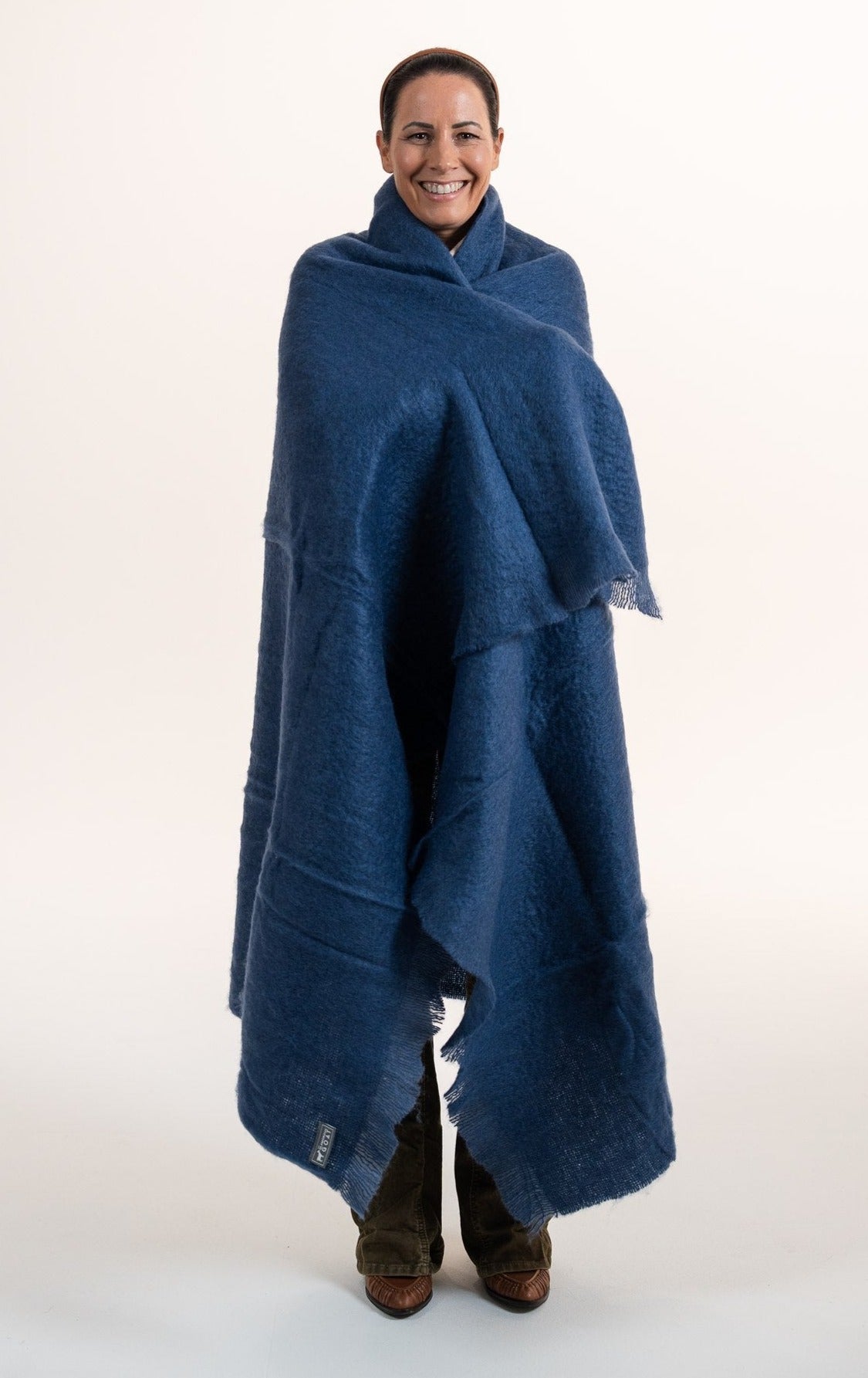 Blueberry Mohair Throw - The Glamorous Goat