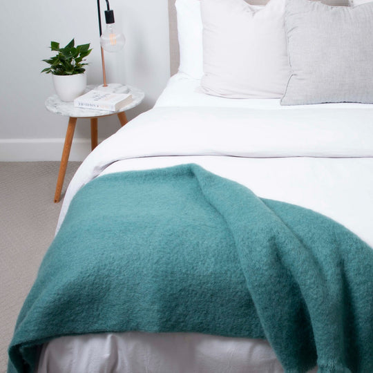 Pounamu Mohair Throw - The Glamorous Goat