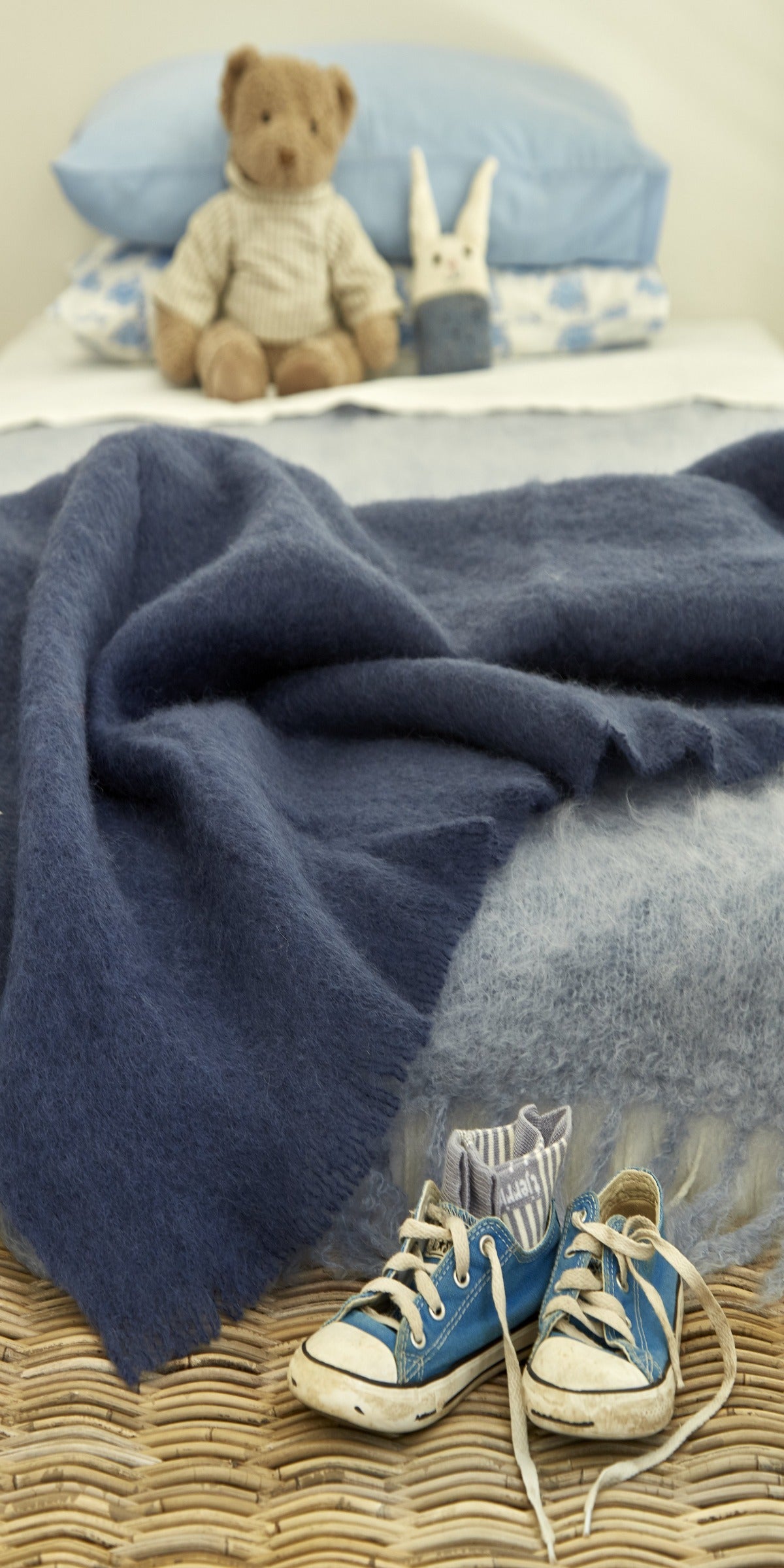 Blueberry Mohair Throw - The Glamorous Goat